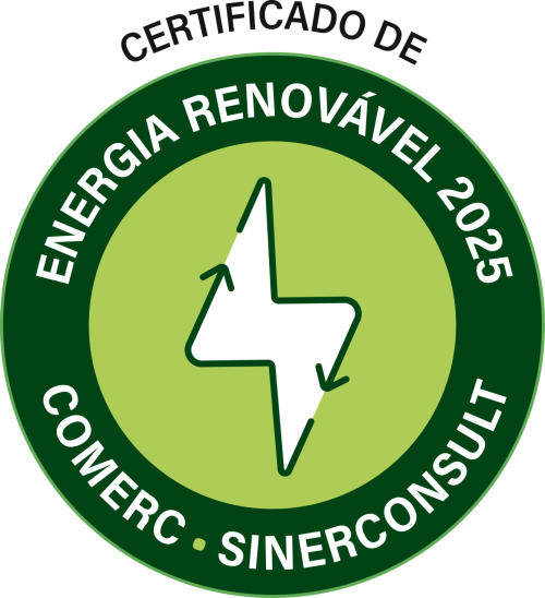 Logo CERTIFICADO COMERC/SINERCONSULT
DE ENERGIA RENOVÁVEL 2025